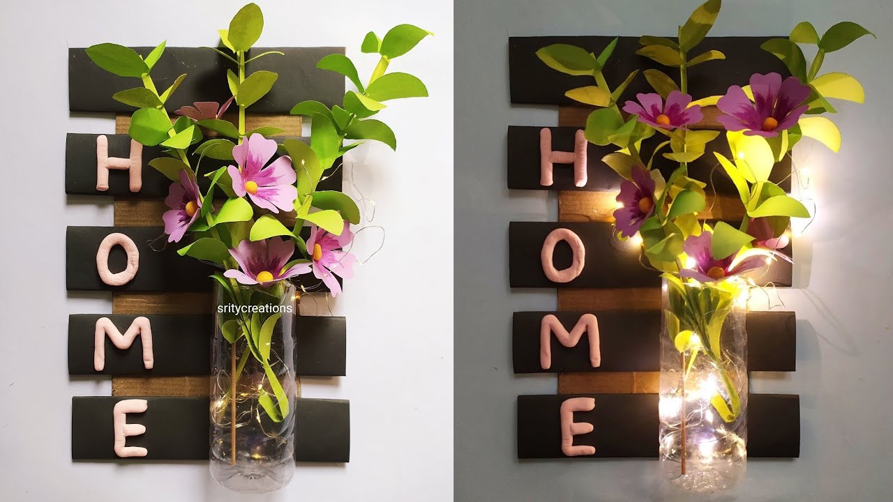 Beautiful wallmate for home decor || paper flower wallhanging || room decoration idea..