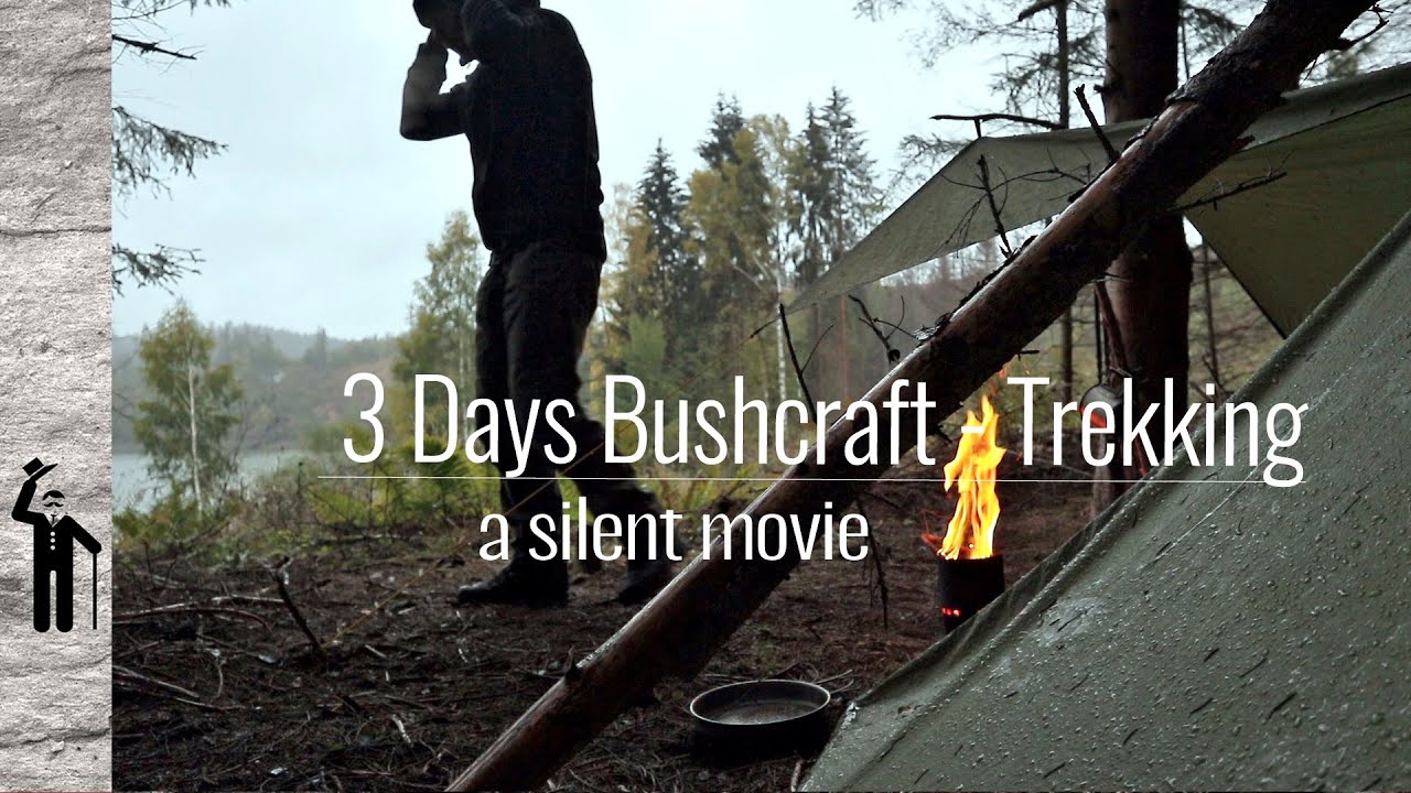 Drei Tage Bushcraft-Trekking | 2 Tage Dauerregen | Solotour in the German Forest