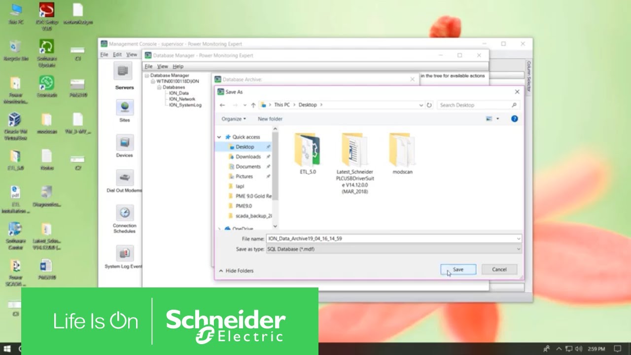 How to Manually Archive and Trim PME Database | Schneider Electric Support