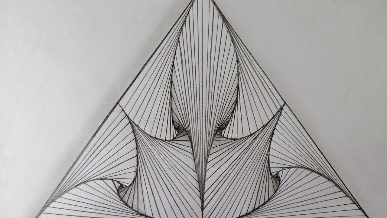 ARTE ÓPTICO #1, FÁCIL DE HACER CON TRIÁNGULOS