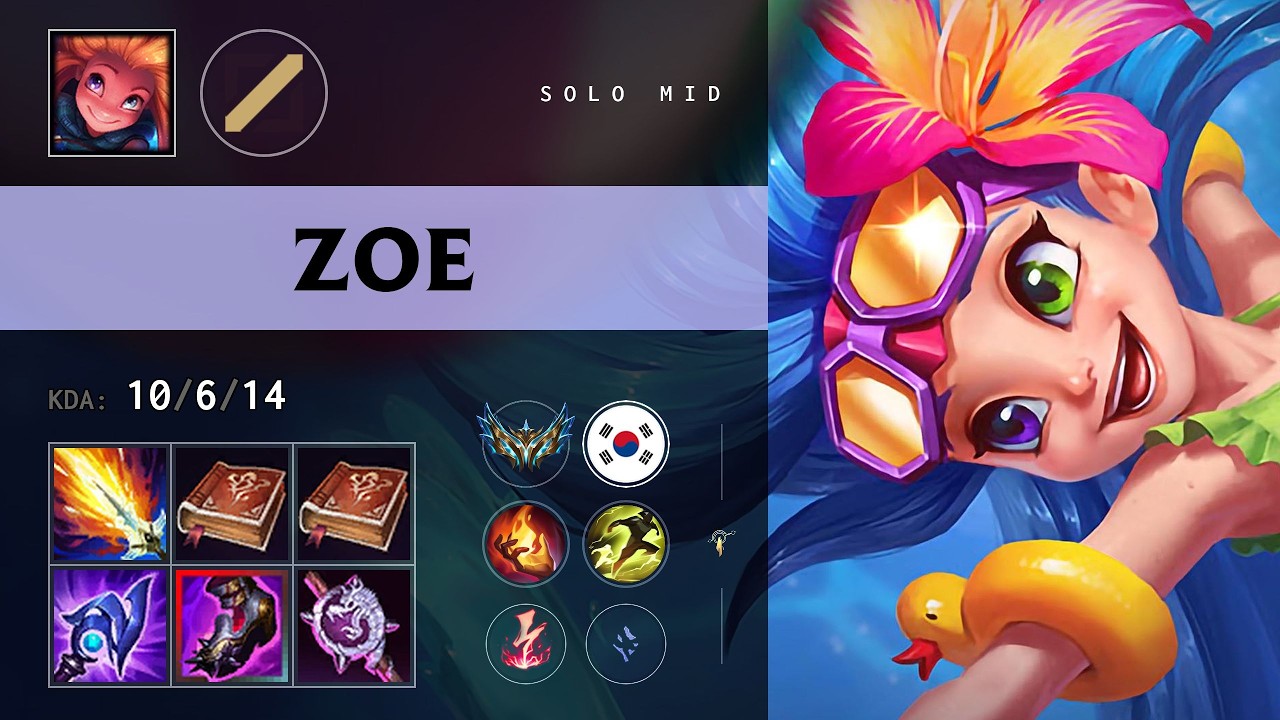 Zoe Mid vs Mel - KR Challenger Patch 26.13