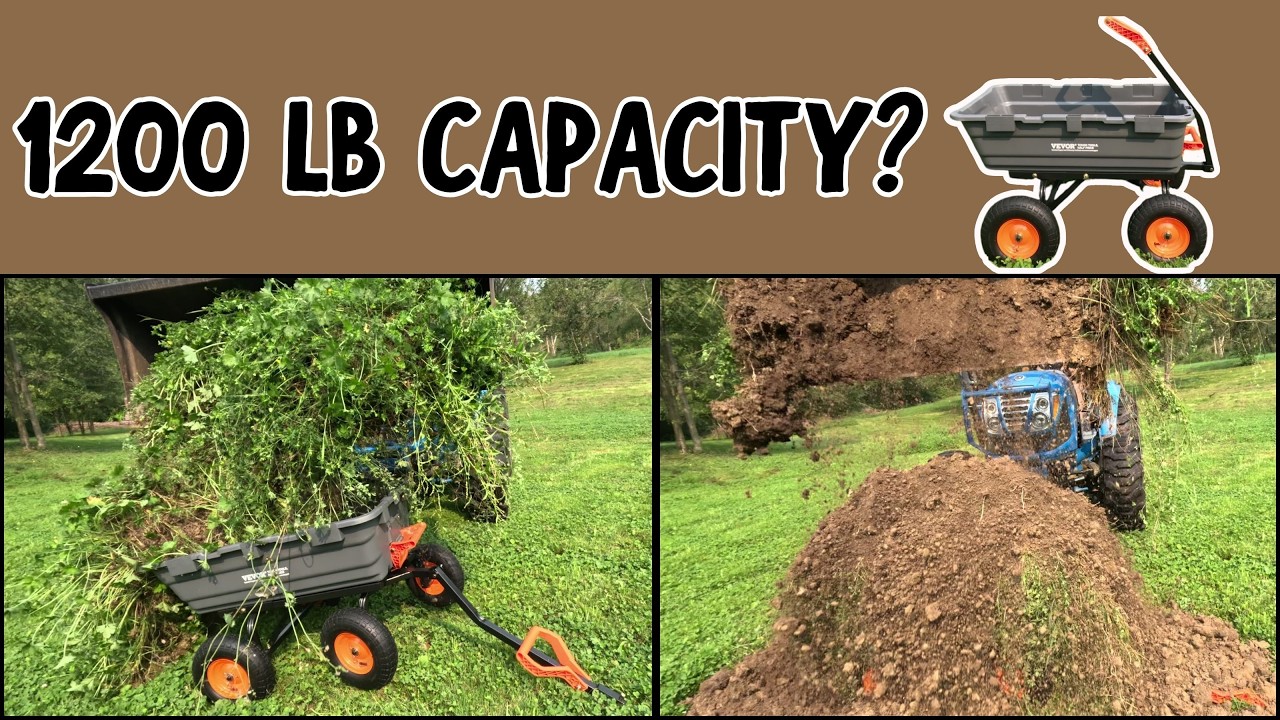 Testing the Cheapest Mower Cart on Amazon - Vevor Dump Cart