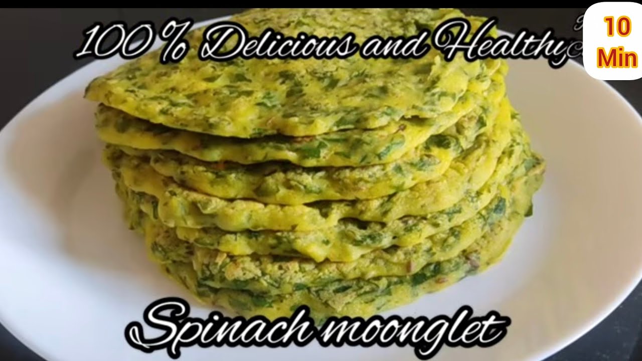 Instant spinach moonglet breakfast in just 10 minute । easy breakfast ideas । protein rich breakfast