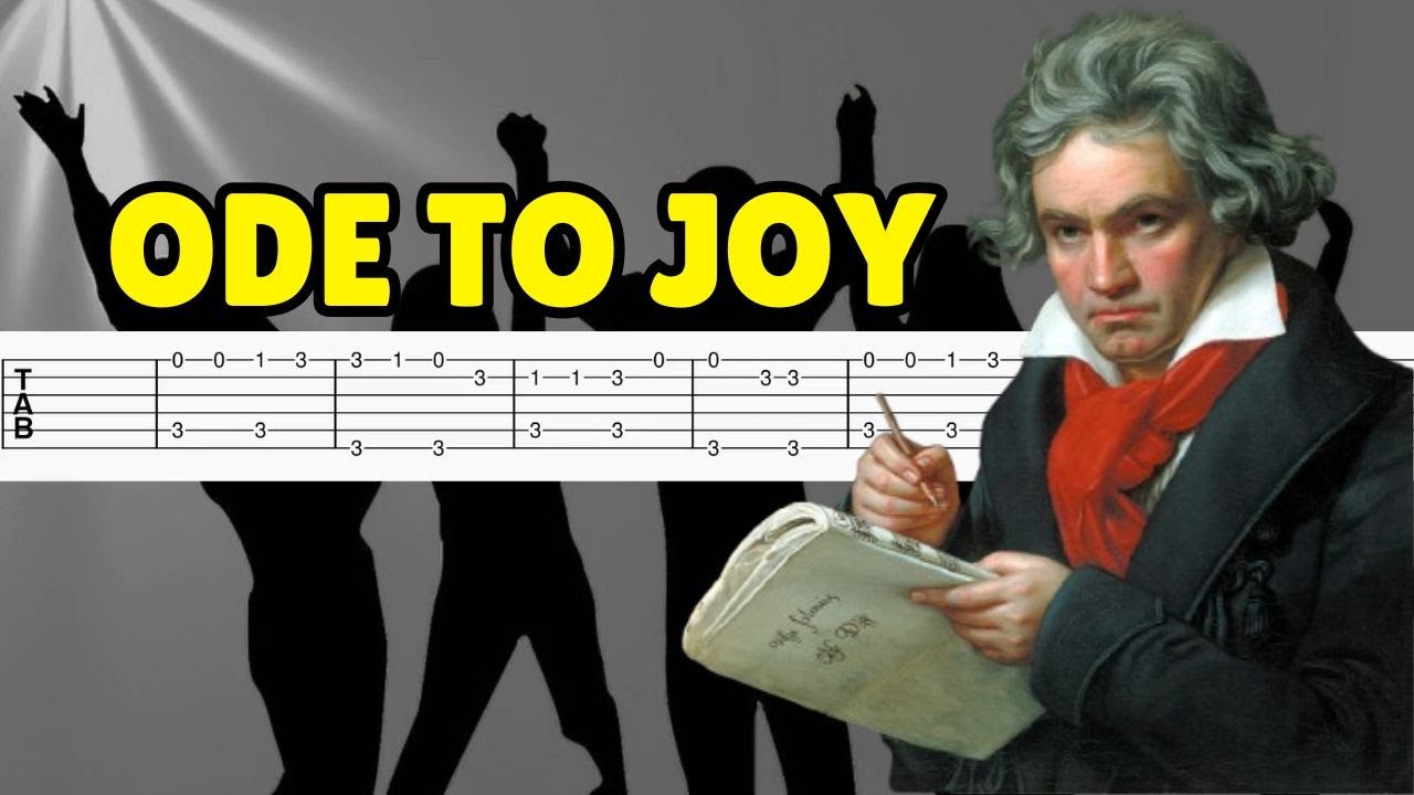 Ode to Joy - Ludwig Van Beethoven | EASY & SHORT VERSION + TAB | FINGERSTYLE
