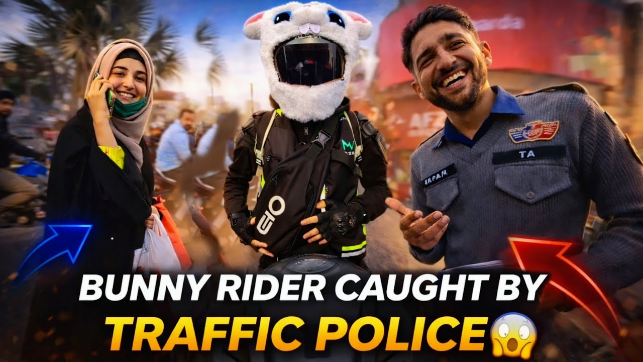 They Stopped the Bunny Helmet Rider 😱 | Public Reactions 😍 Are Priceless