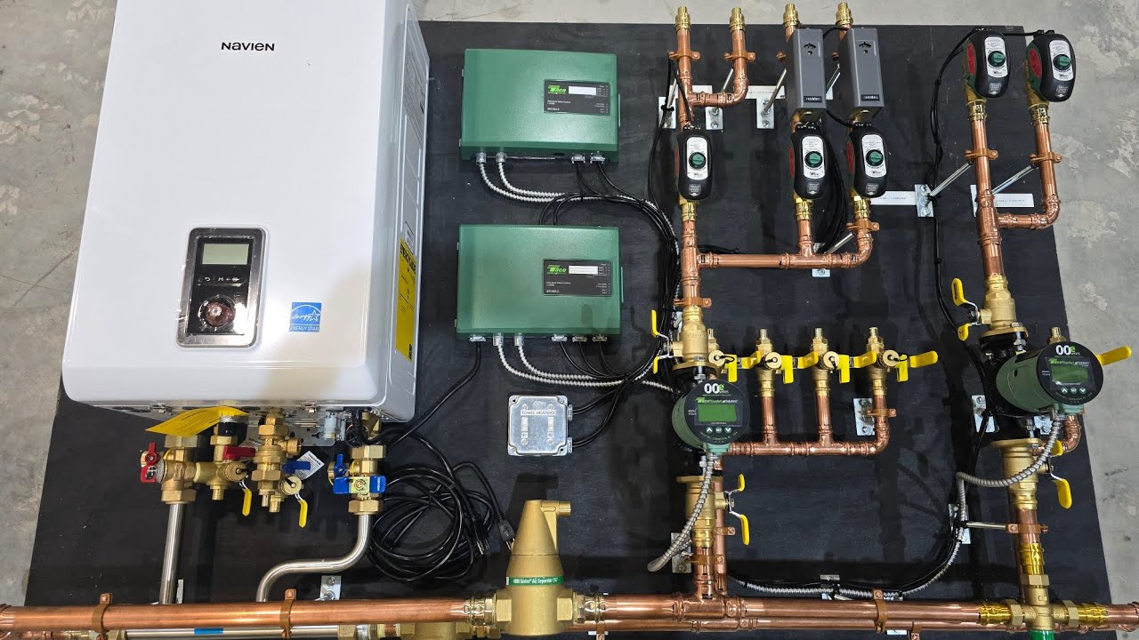 Combi Boiler System With In Floor, Radiators and Towel Warmer Zones