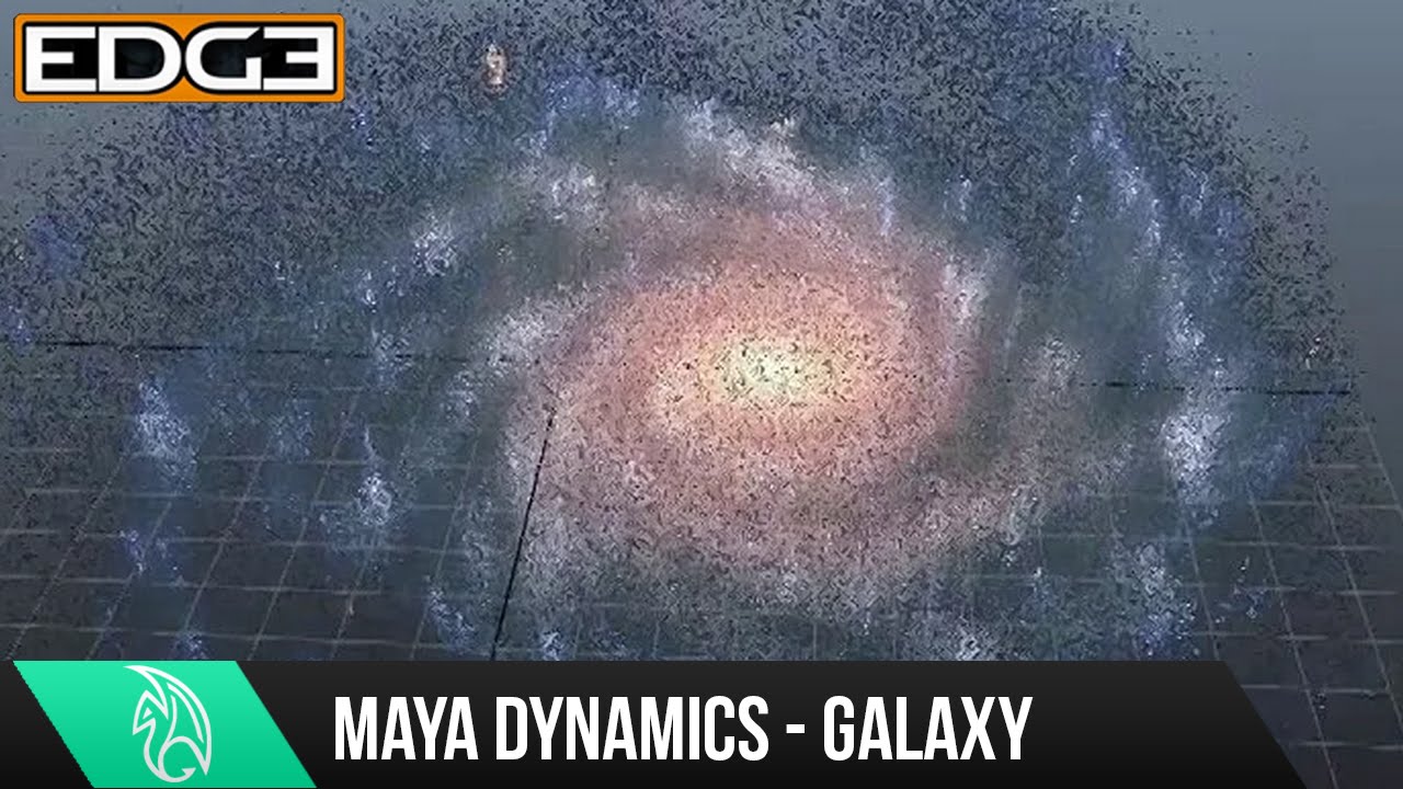 Maya Dynamics Tutorial - Galaxy Particle Effects HD