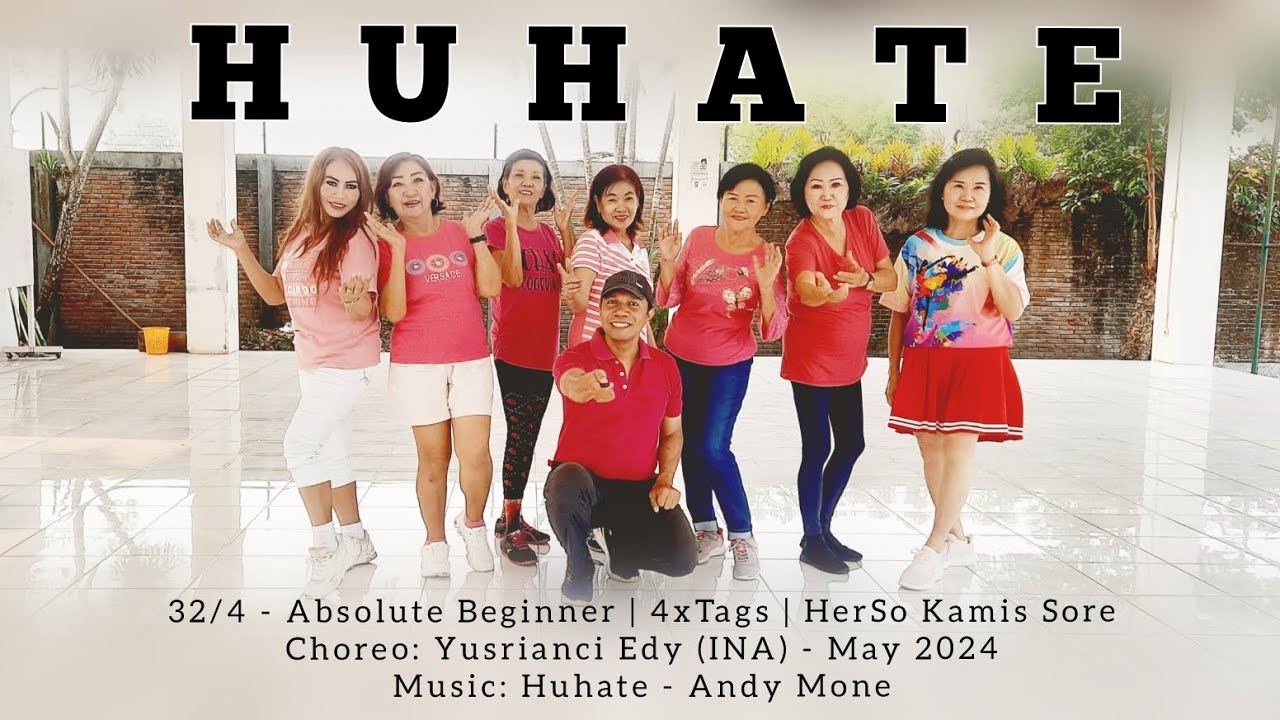 Huhate Line Dance | Absolute Beginner | @yusrianciedy776 (INA)