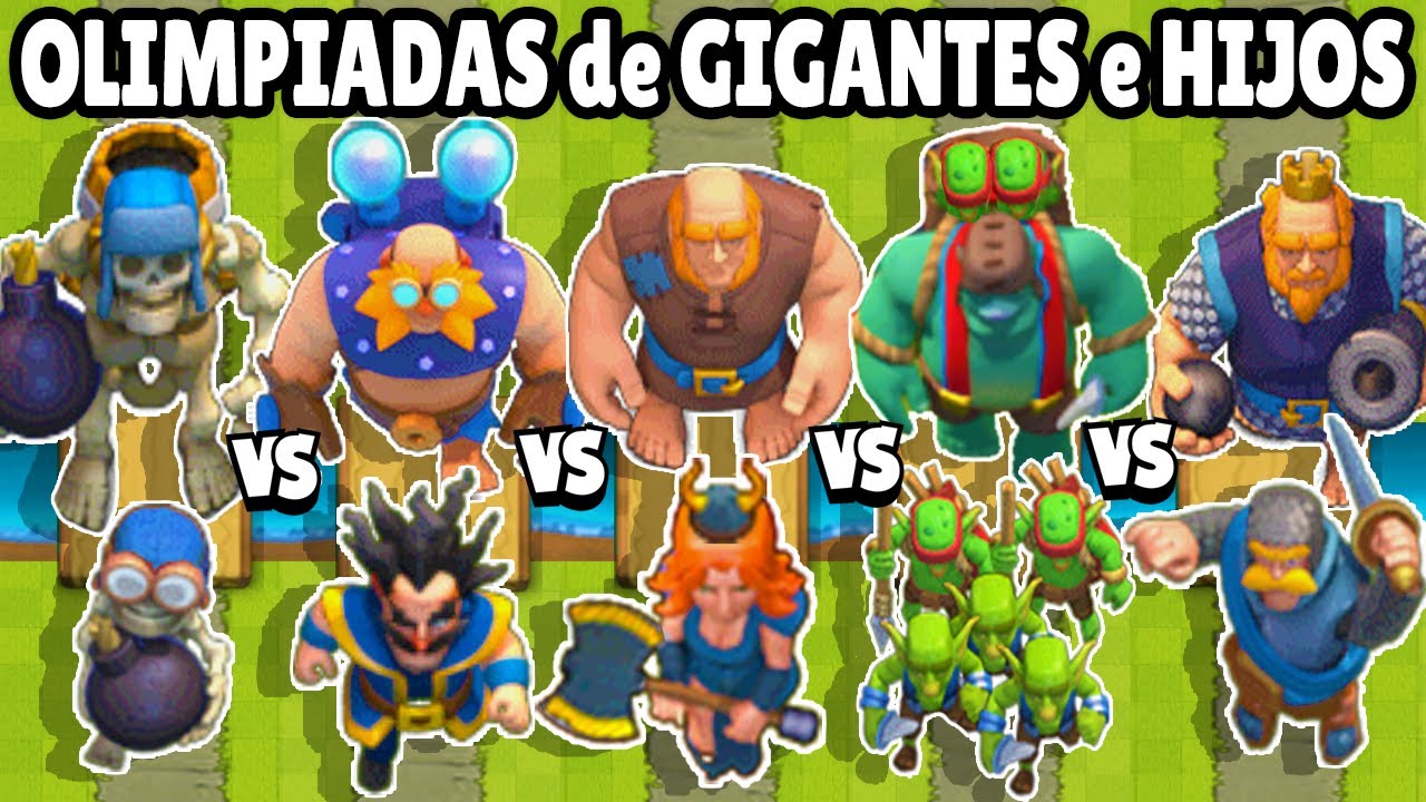 OLIMPIADAS de GIGANTES e HIJOS | CUAL ES EL MEJOR DUO? | CLASH ROYALE