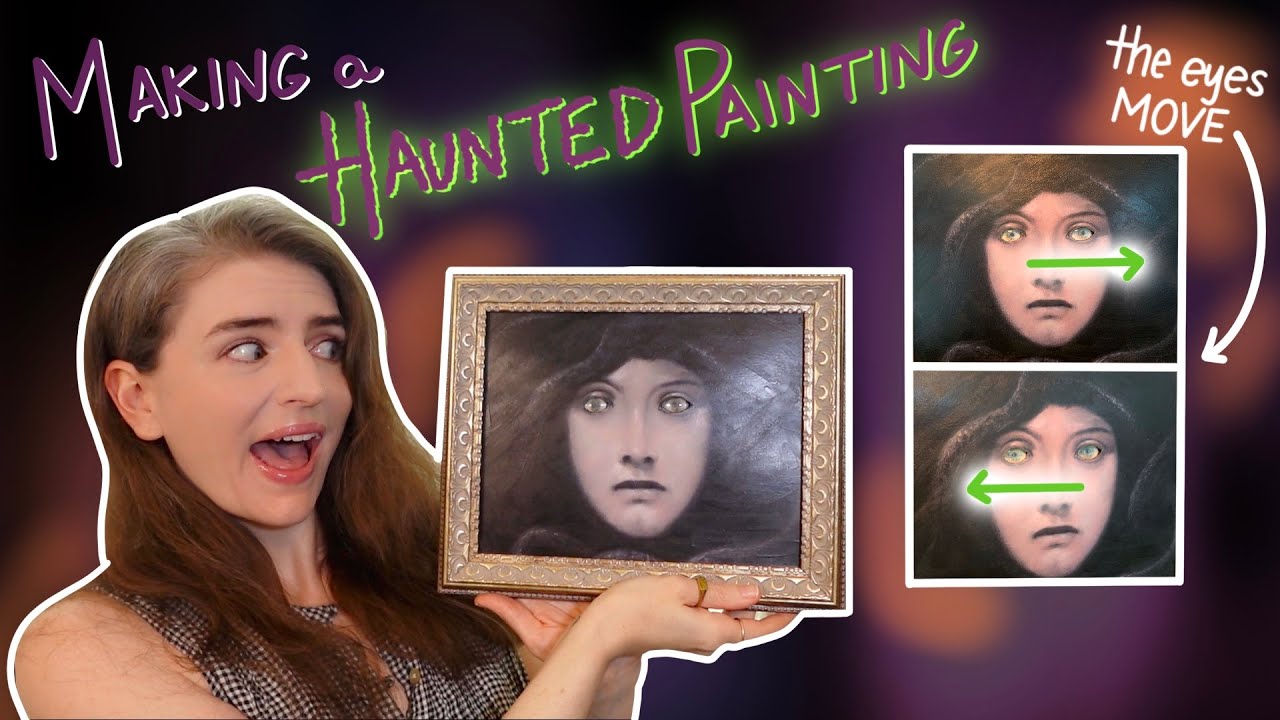 Making a Haunted Painting - the eyes MOVE | Craft with Me!