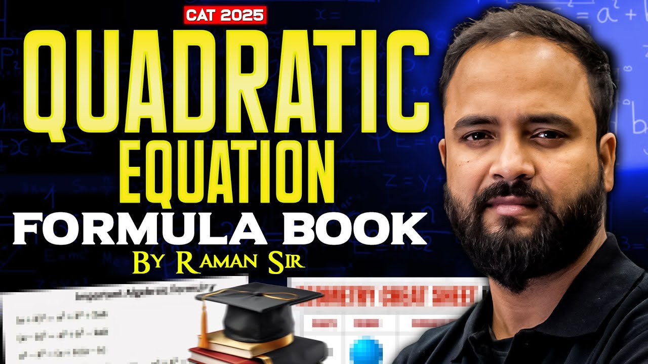 Quadratic Equation Formula Book 📘 by Raman Sir | CAT 2025 FREE Quant Resource!