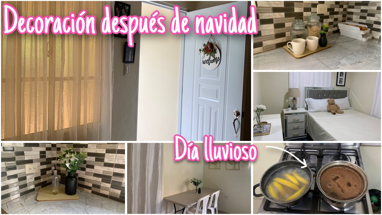 DECORACIÓN DESPUÉS DE NAVIDAD🎄/ DIA NORMAL EN CASA ☕🌧️