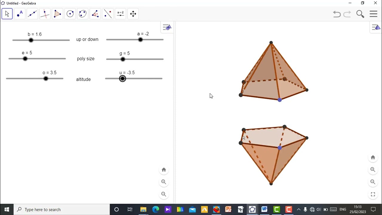 Pyramid Applet Using Geogebra