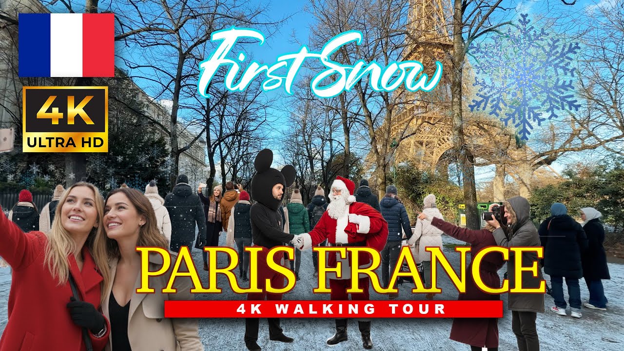 Paris After the Snow ❄️ Walking from Trocadéro to the Eiffel Tower | Real Paris Life (4K)