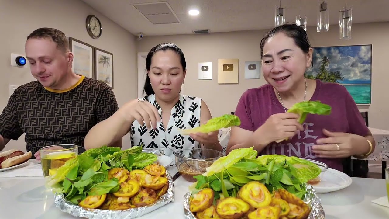 Vlog 2757 ll NAY MẸ ĐỔ MẸT BÁNH KHỌT ĂN TÊ TÁI TÂM HỒN LUÔN CẢ NHÀ