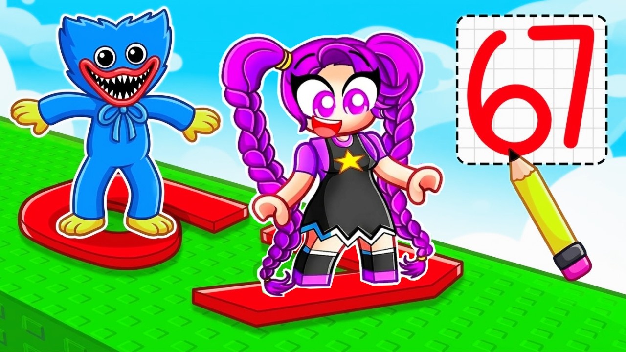 Poppy Playtime ZEICHNE SCHLITTEN, um HÜGEL runter zu RUTSCHEN.. (Roblox)