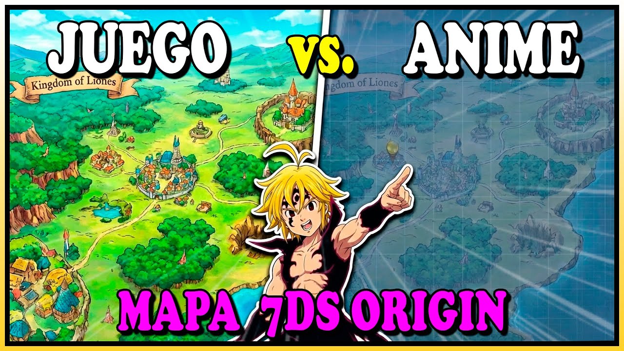 7DS Origin | MAPA del JUEGO vs ANIME 🔥 ¿Qué tan grande será realmente?