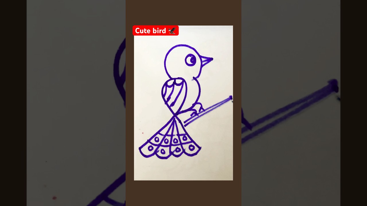 Cute bird 🦅 drawing