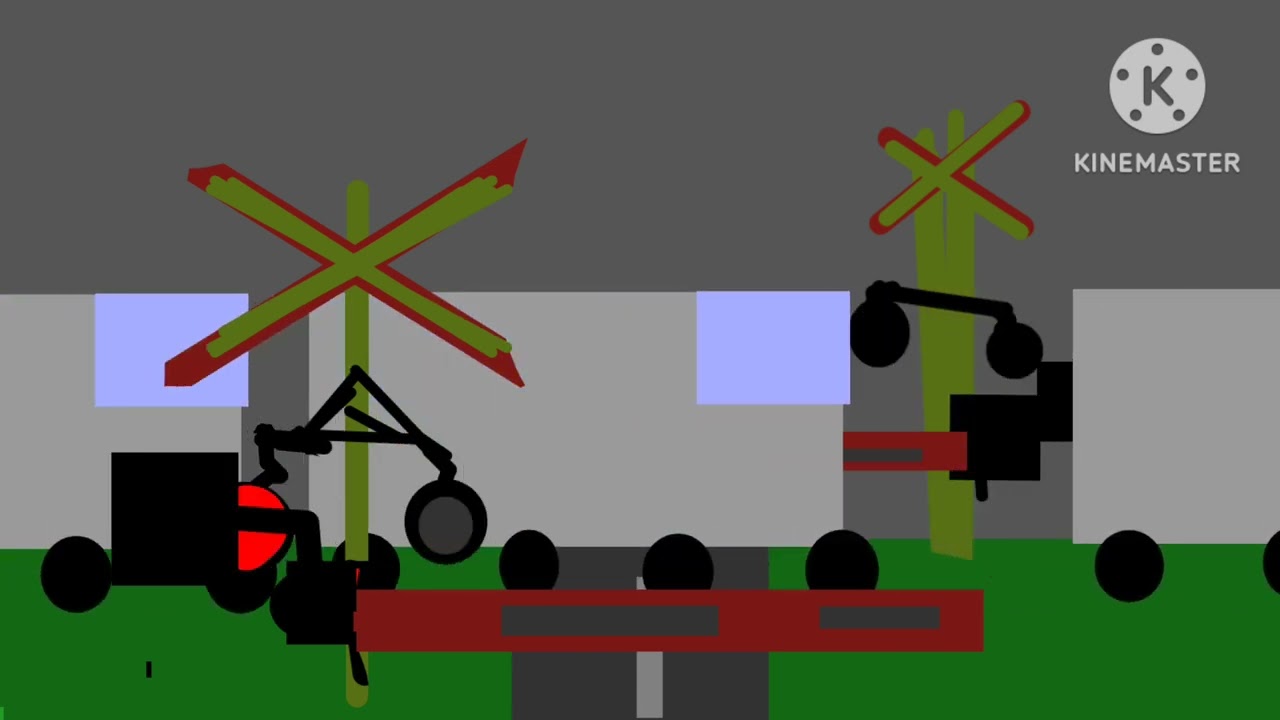 a random railroad crossing video