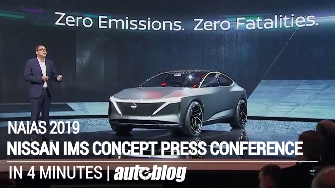 Пресс-конференция концепта Nissan IMs за 4 минуты на NAIAS 2019