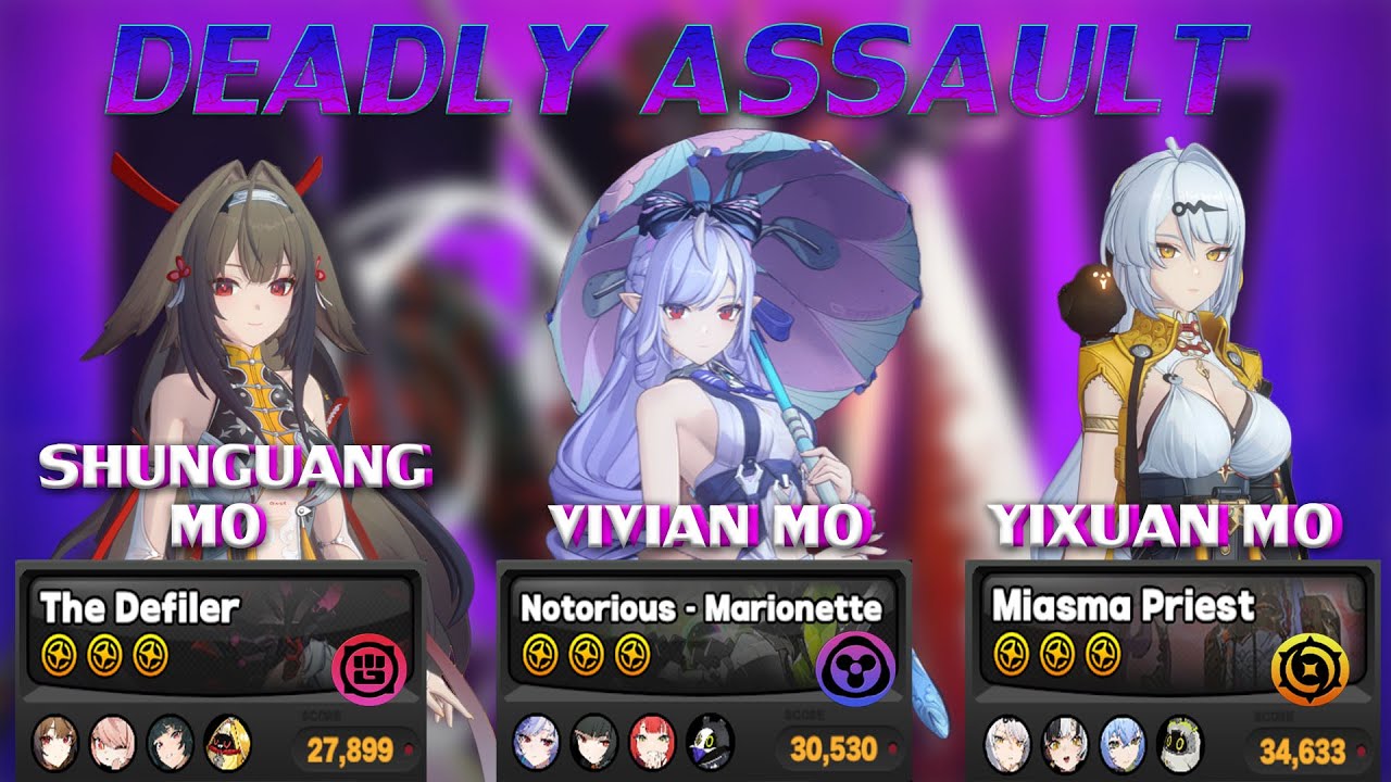 Deadly Assault - M0 Ye Shunguang | M0 Vivian | M0 Yixuan - Zenless Zone Zero 2.5
