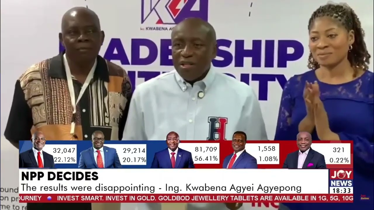 NPP Decides: The results were disappointing - Kwabena Agyei Agyepong