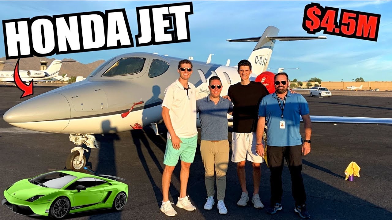 Tour Of The Honda Jet With JeffreyThePilot + Twin Turbo Lamborghini!