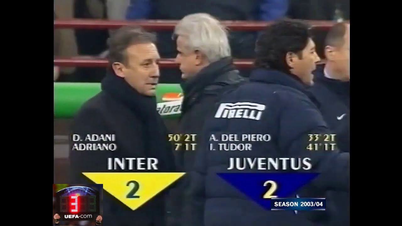 LATE GOAL of Daniele Adani (Inter IT) v Juventus IT at 90+4／ Coppa Italia 2003-04 Semifinal 2&ordm; leg