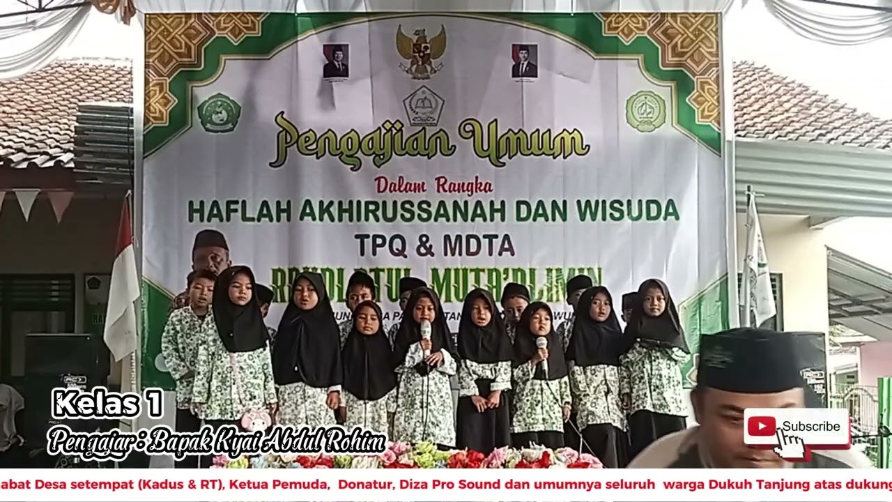 Kelas 1 Madrasah Diniyah (Madin) Raudlatul Mutta'alimin Tanjung