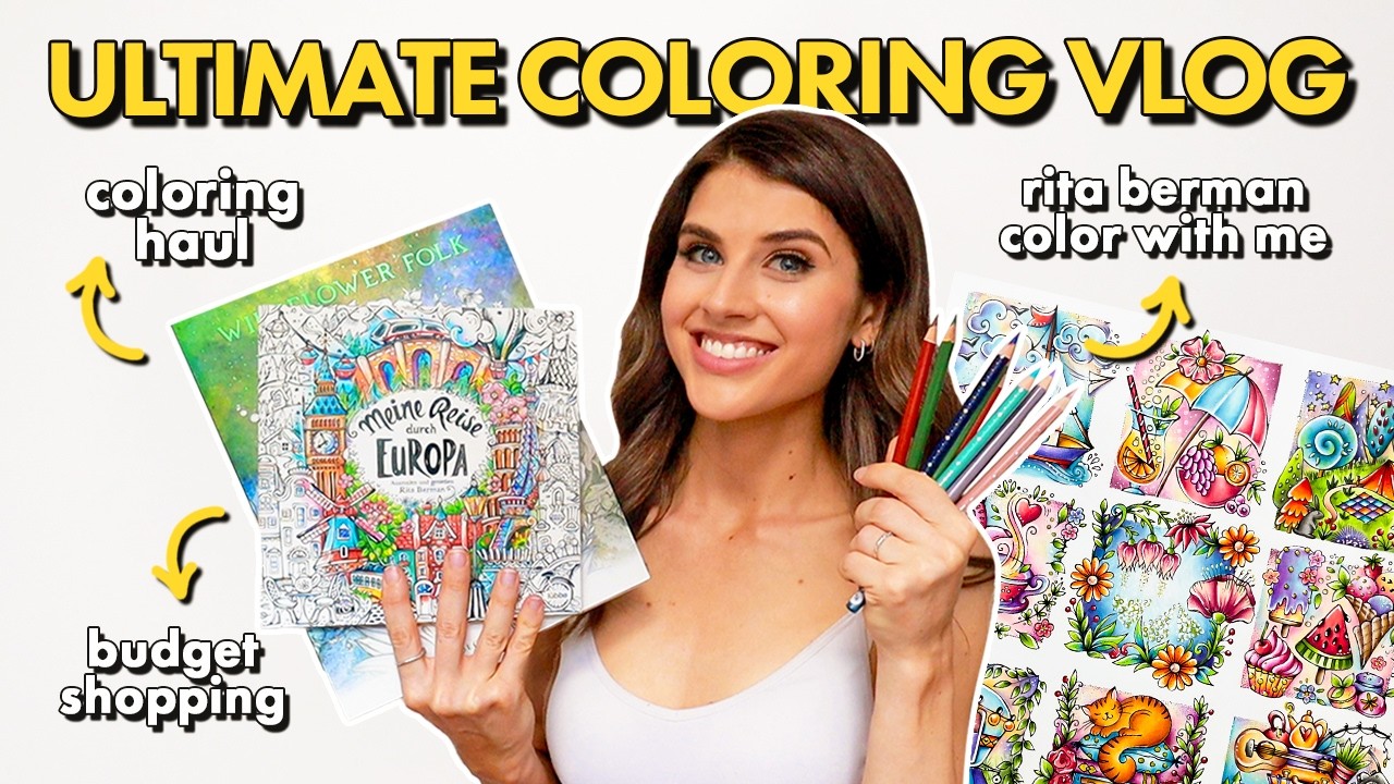 ULTIMATE COLORING VLOG: бюджетный шопинг, доставка продуктов и Рита Берман раскрашивает вместе со...