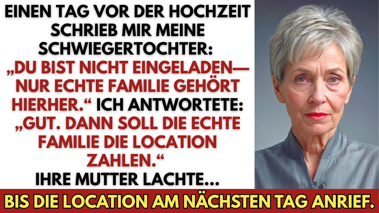 Meine Schwiegertochter warf mich aus der Hochzeit&mdash;dann warf die Location sie selbst hinaus