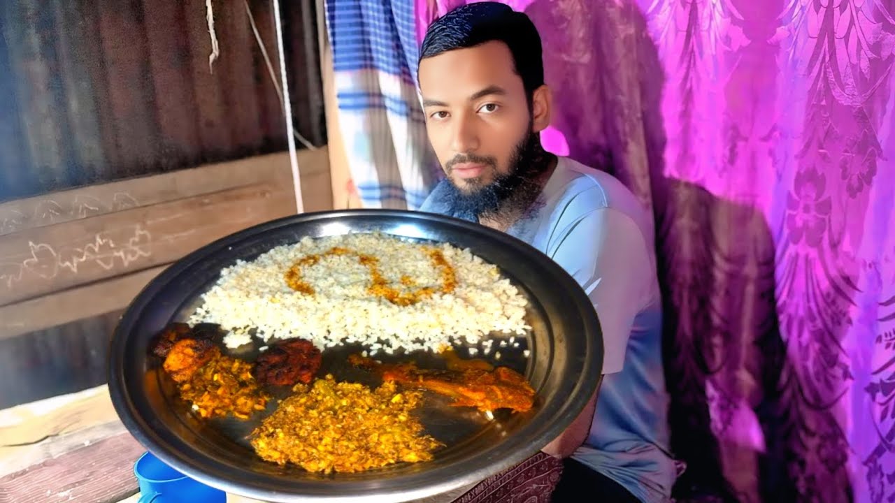 FISH CURRY AND VEGETABLE WITH RICE || ASMR EATING FOOD 🍛 || MUKBANG EATING SHOW || EAT MOOD