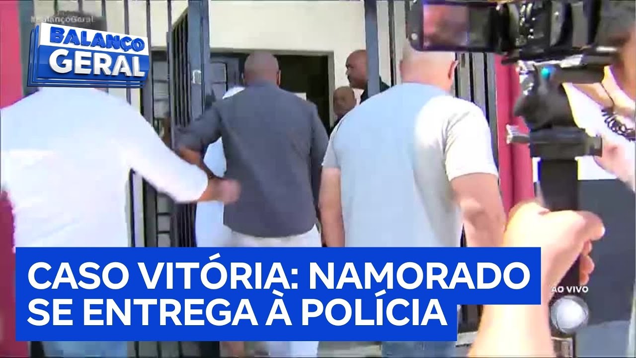 Veja o momento em que Gustavo Vinícius, ex-namorado de Vitória Regina, se apresenta na delegacia