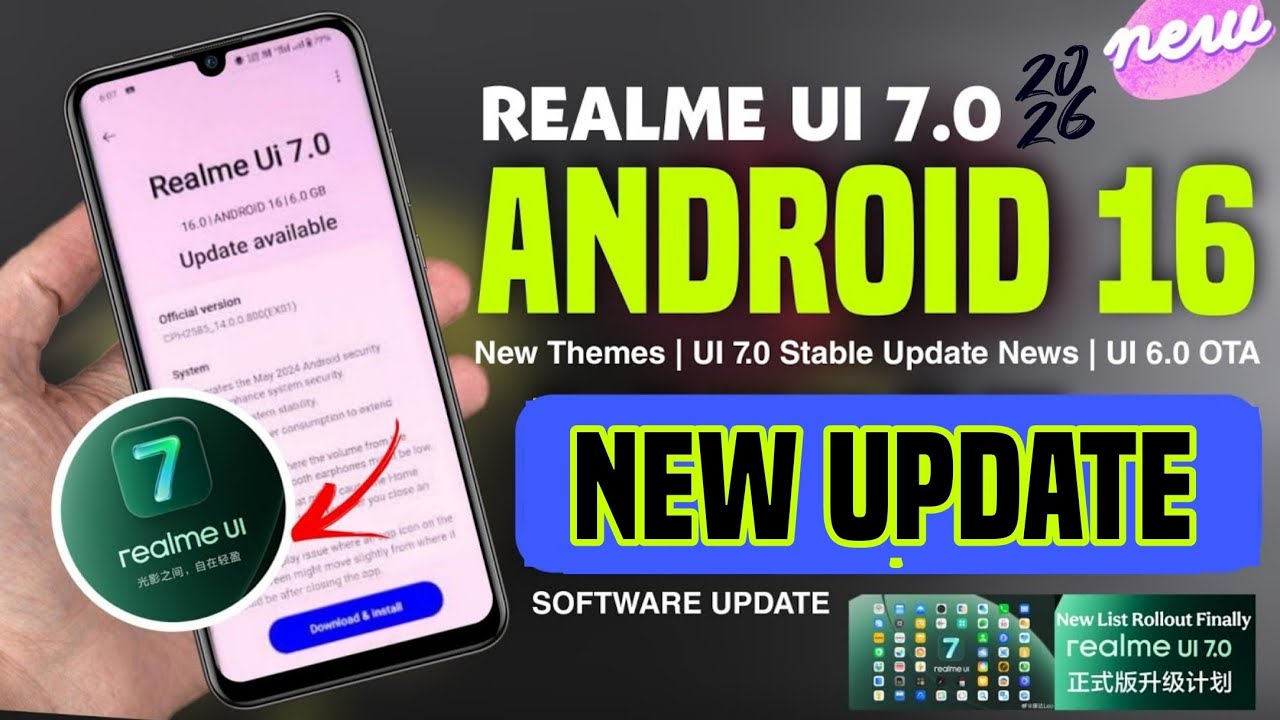Realme Android 16 Latest Software Update January 2026 📈 Open Beta Update 📱