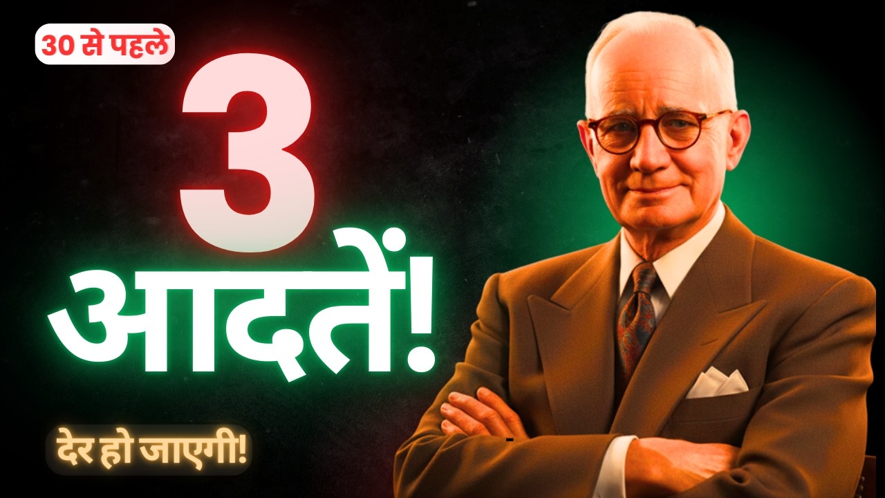 30 की उम्र से पहले अपनाओ ये - 3 आदतें - वरना पछताओगे | Napoleon Hill | Think and Grow Rich | Mindset