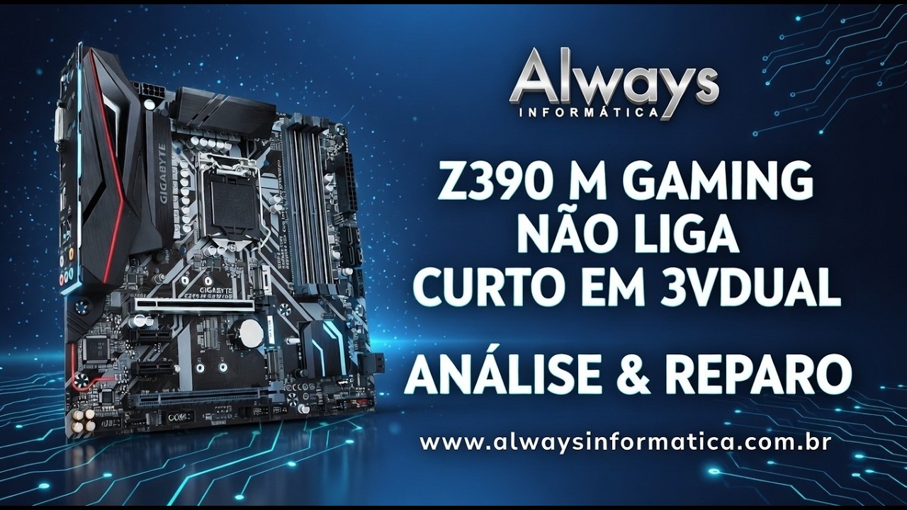Placa Z390 M GAMING não liga... curto nos 3VDUAL #gigabyte #naoliga #analise #reparo #curto