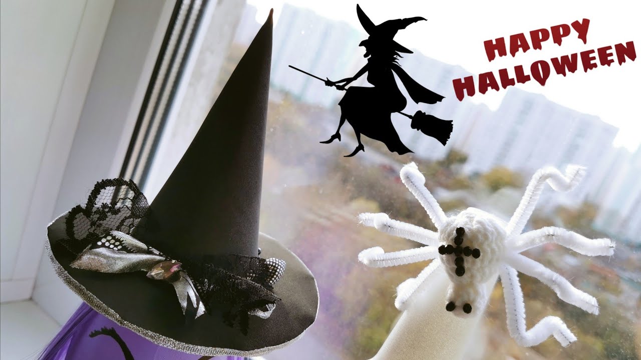 Шляпка ВЕДЬМЫ из фоамирана / Украшение для волос на HALLOWEEN