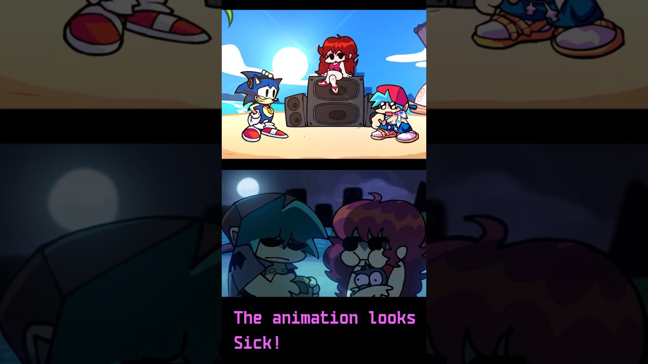 SONIC MEETS BF & GF CUTSCENE - FNF SONIC JAM MIX #fnf #fnfmods