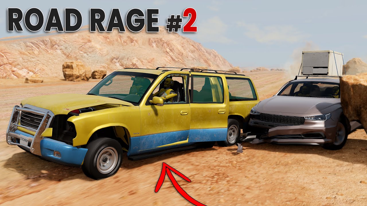 BeamNG Drive - Cars vs RoadRage #2