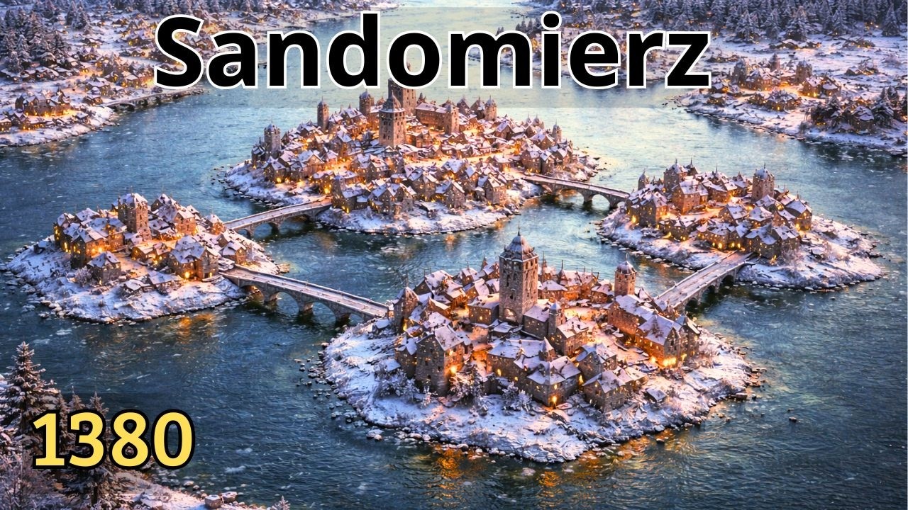 Spacer po średniowiecznym Sandomierzu | Rekonstrukcja AI