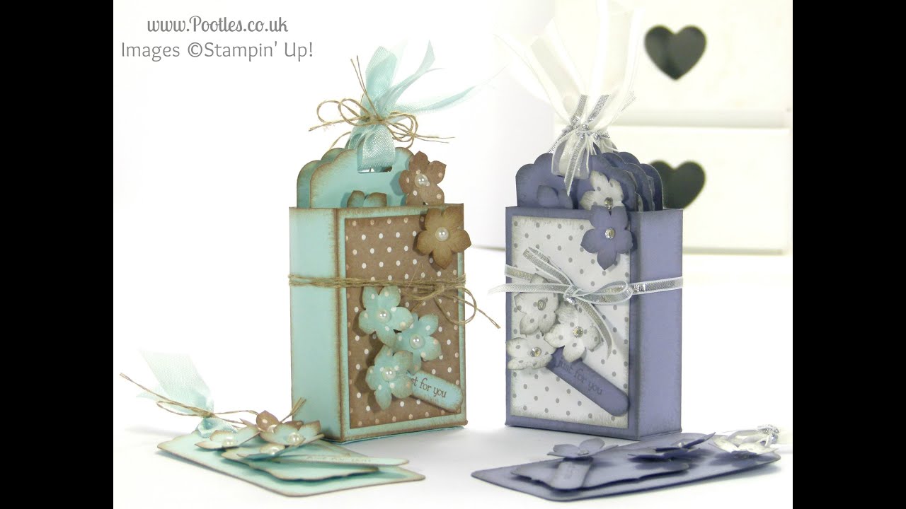 A Gift Box of Tags using Stampin' Up! Products + Successful Bow Tying