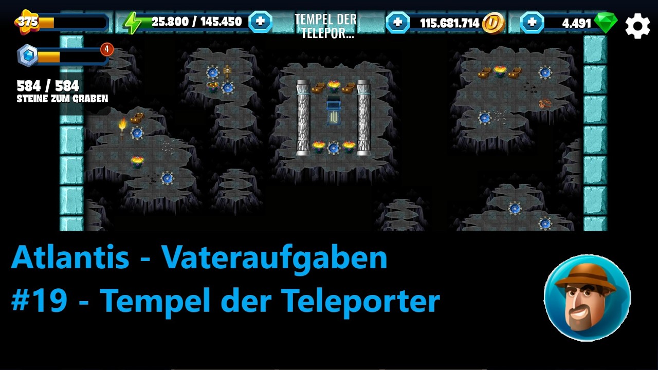 Lets Play Diggy's Adventure - Atlantis - Vater #19 – Tempel der Teleporter (deutsch/german)