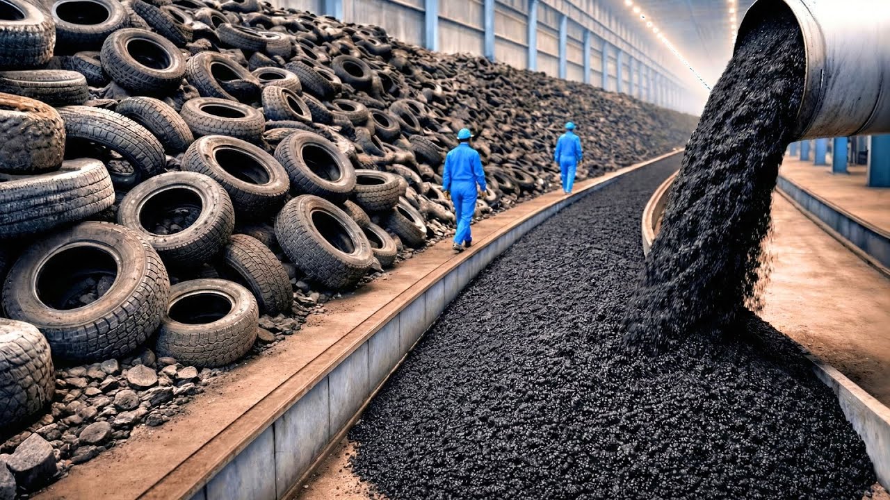 HOW IT’S MADE: MILLIONS OF RECYCLED TIRES TURN INTO RUBBERIZED ASPHALT