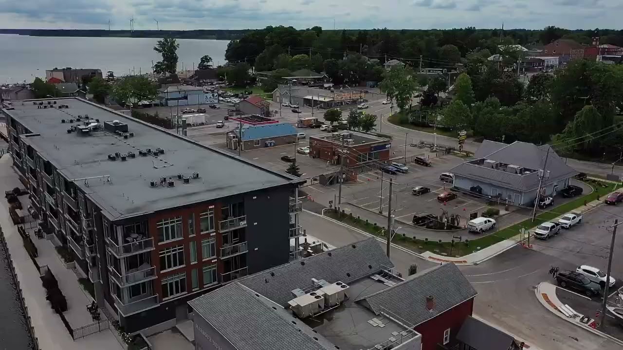 Beautiful Birds eye of Port Dover #portdover #dronefootage 
