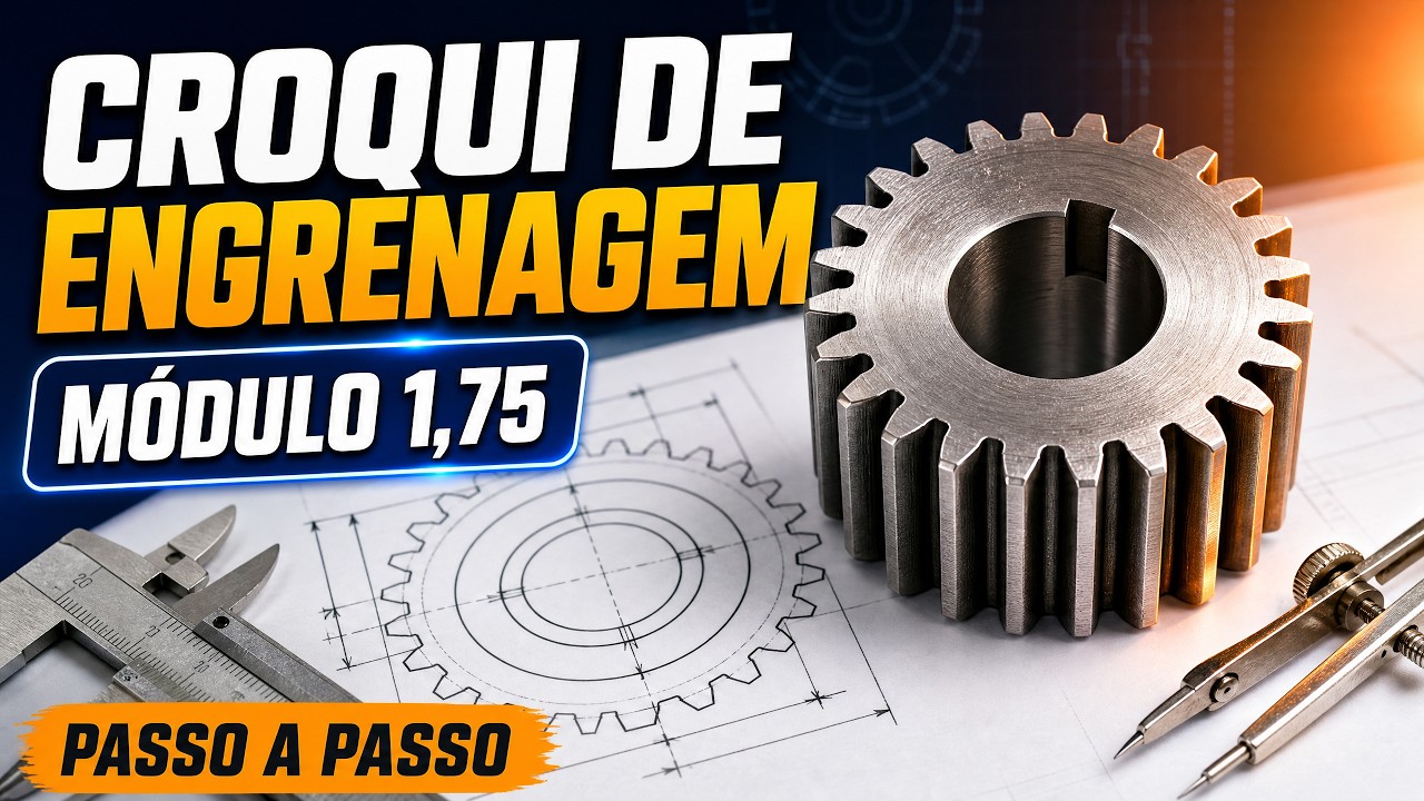 ENGRENAGEM - Cálculo e esboço de engrenagem cilíndrica de dentes retos