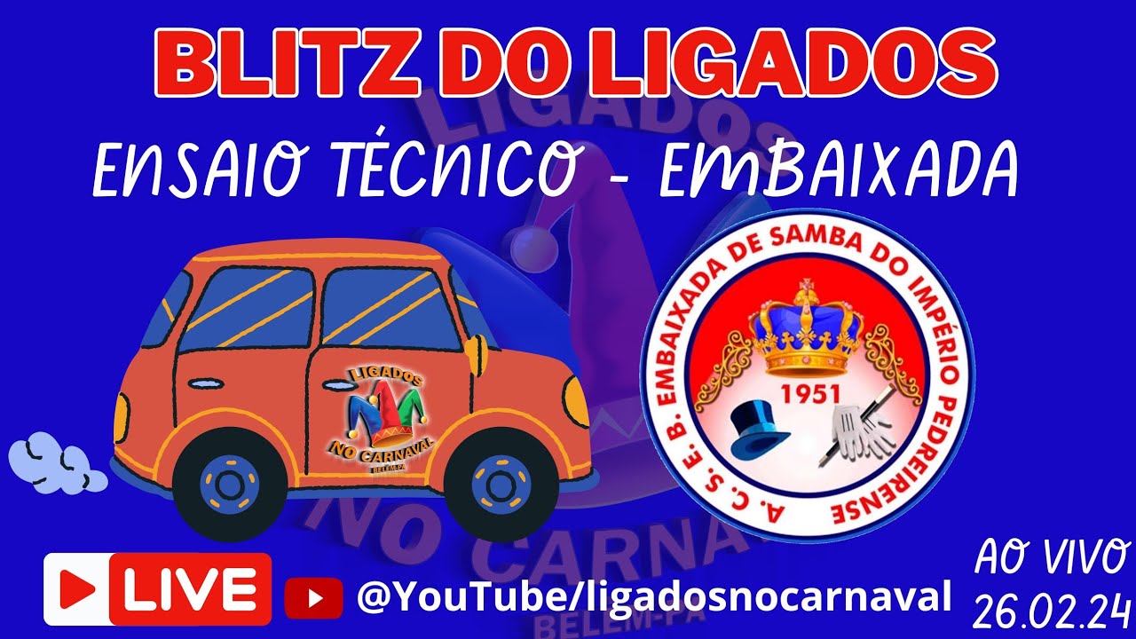 LIGADOS NO CARNAVAL- ENSAIO TÉCNICO DA EMBAIXADA DE SAMBA DO IMPÉRIO PEDREIRENSE 2024.