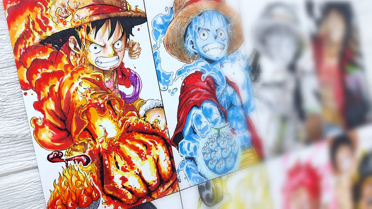 Drawing Luffy in Different Devil Fruit Power | One Piece | ワンピース