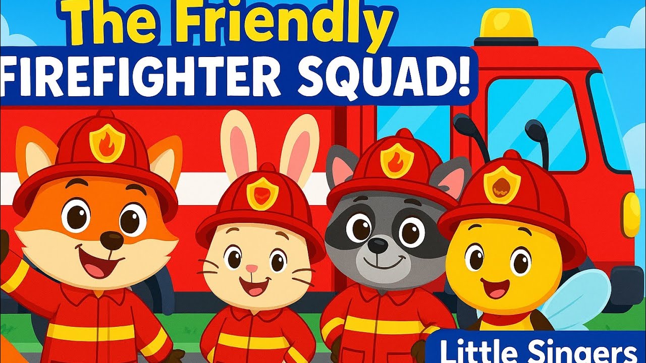 The Friendly Firefighter Squad! 🚒🔥🧡 – Little Singers Kids Club