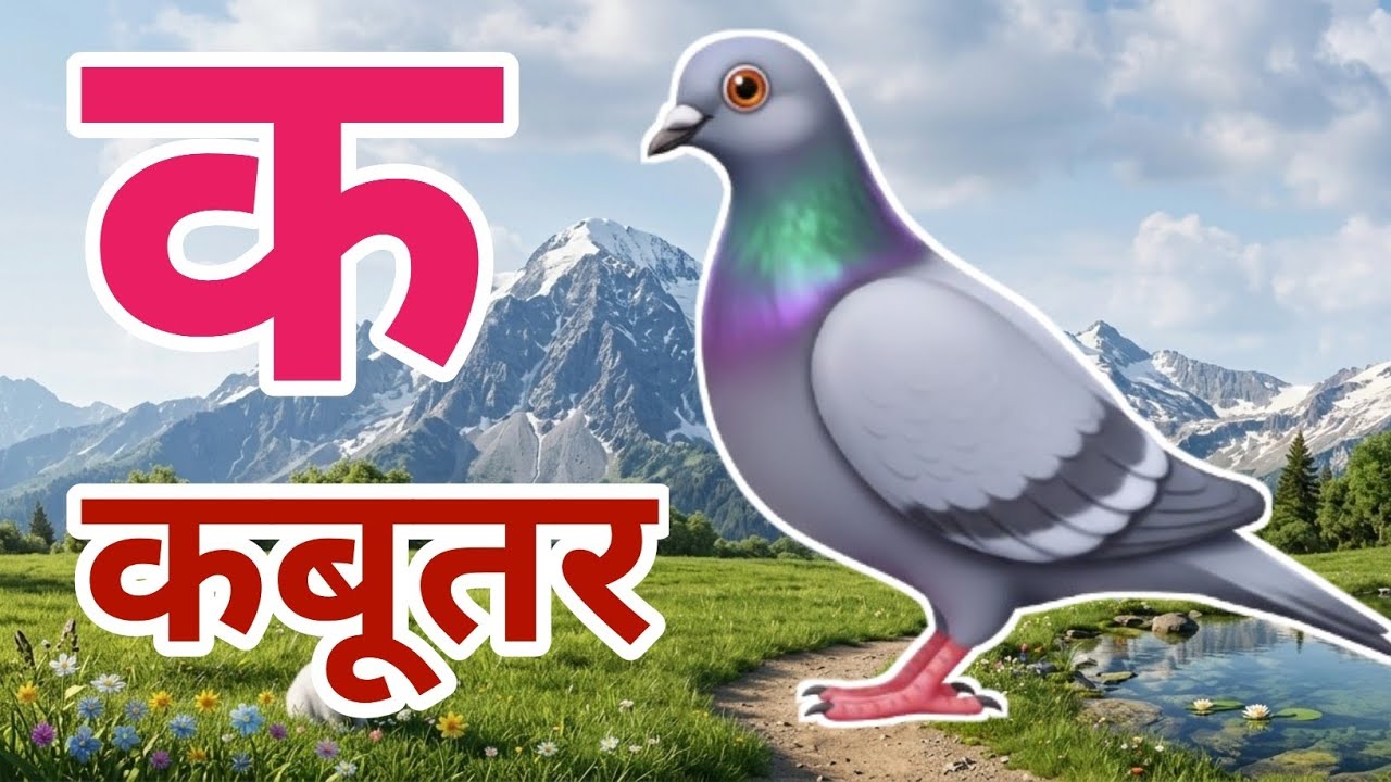 क से कबूतर, अ से अनार a se anaar k se kabutar I Hindi varnmala I ABCD क से कबूतर अ से अनार, for kids