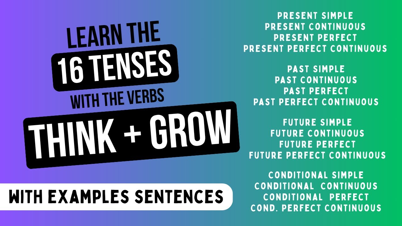 Master The English Tenses | Verbs THINK + GROW